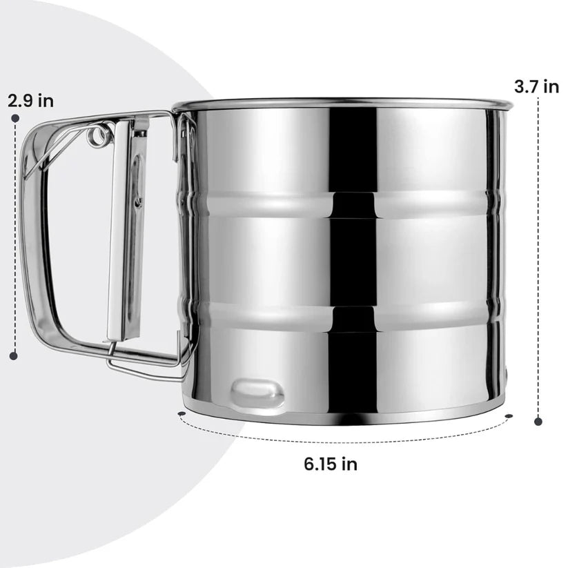 Hand Press Flour Sifter - Soft Rotis & Smooth Dough