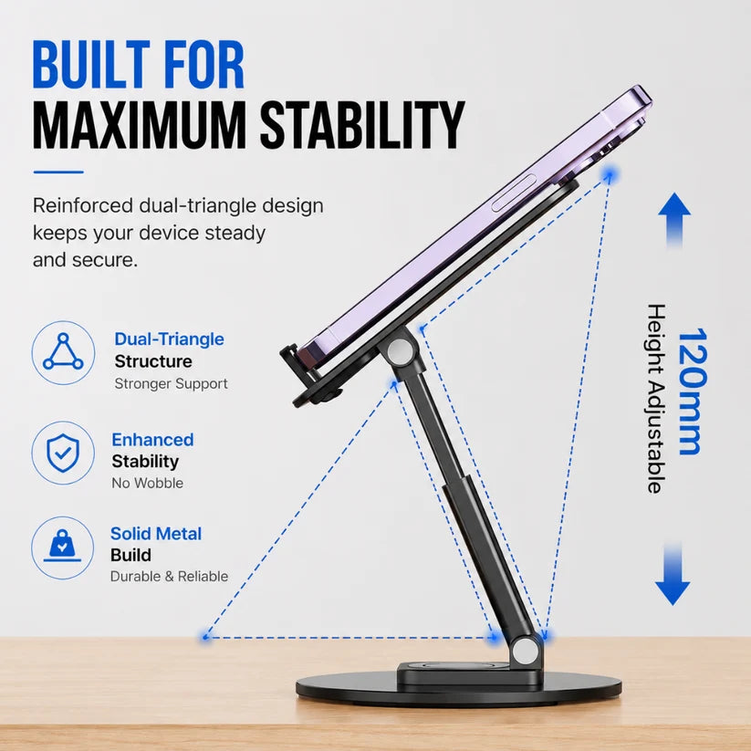 Adjustable 360° Metal Phone Stand