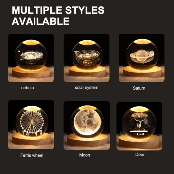 3D Led Crystal Ball Lamp