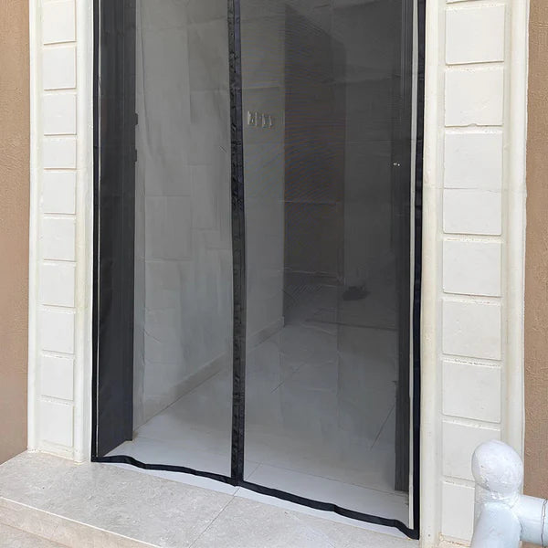 Magic Mesh Hands-Free Screen Door, Magnetic Auto-Close (12 Hooks)