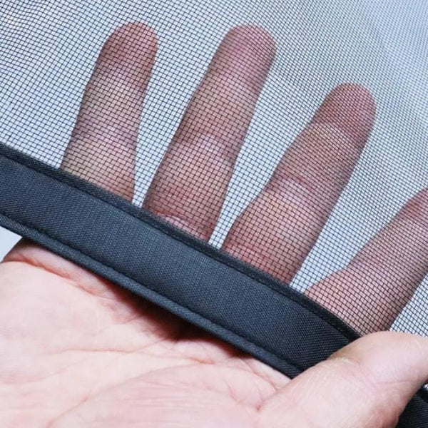 Magic Mesh Hands-Free Screen Door, Magnetic Auto-Close (12 Hooks)