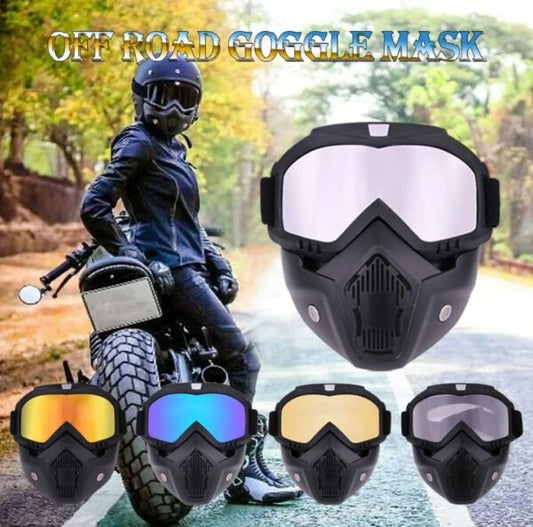 Bike Face Mask Goggles Stylish Design
