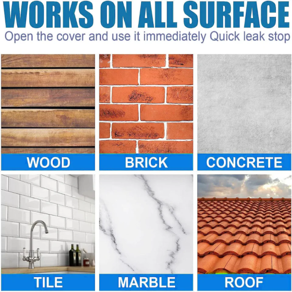 Anti-Leak Waterproof Sealant – Wall, Roof, Window & More (Brush Included)