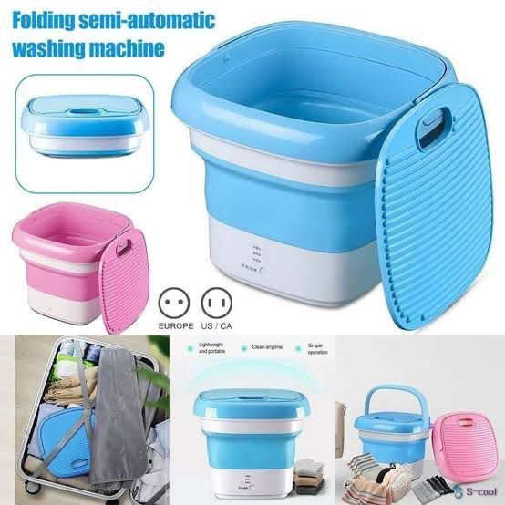 Semi-Automatic Mini Folding Washing Machine with Dryer