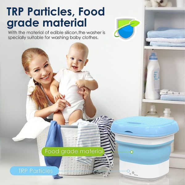 Semi-Automatic Mini Folding Washing Machine with Dryer