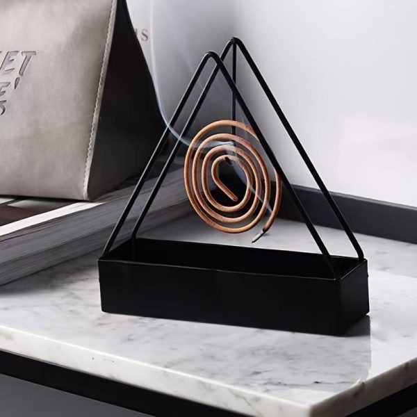 Triangular Shape Wrought Iron Mosquito Coil Holder
