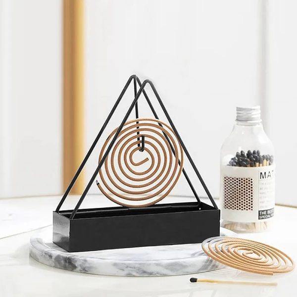 Triangular Shape Wrought Iron Mosquito Coil Holder